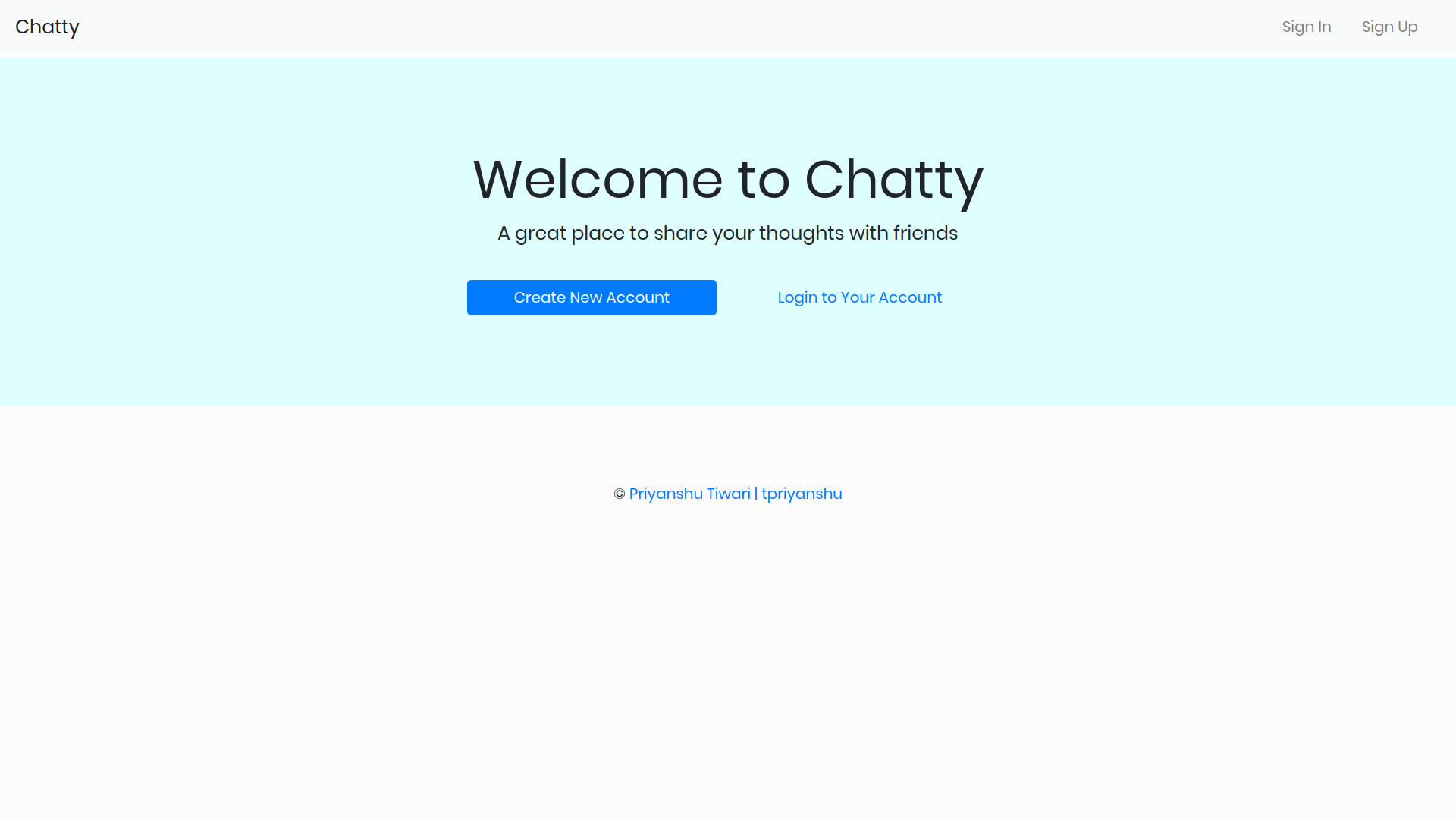 Chatty - Real time Chat Application